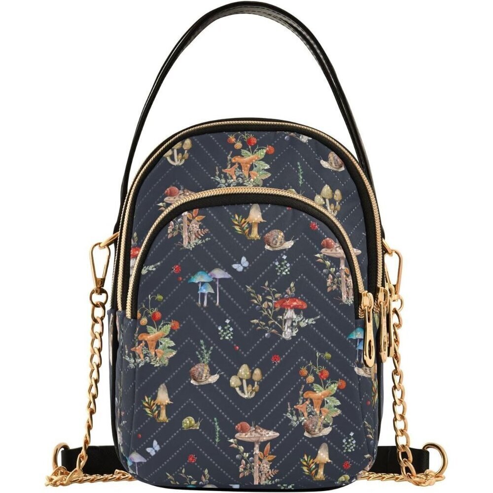 Women's Crossbody Bag Quilted Polyester Small Travel Purse with Zipper